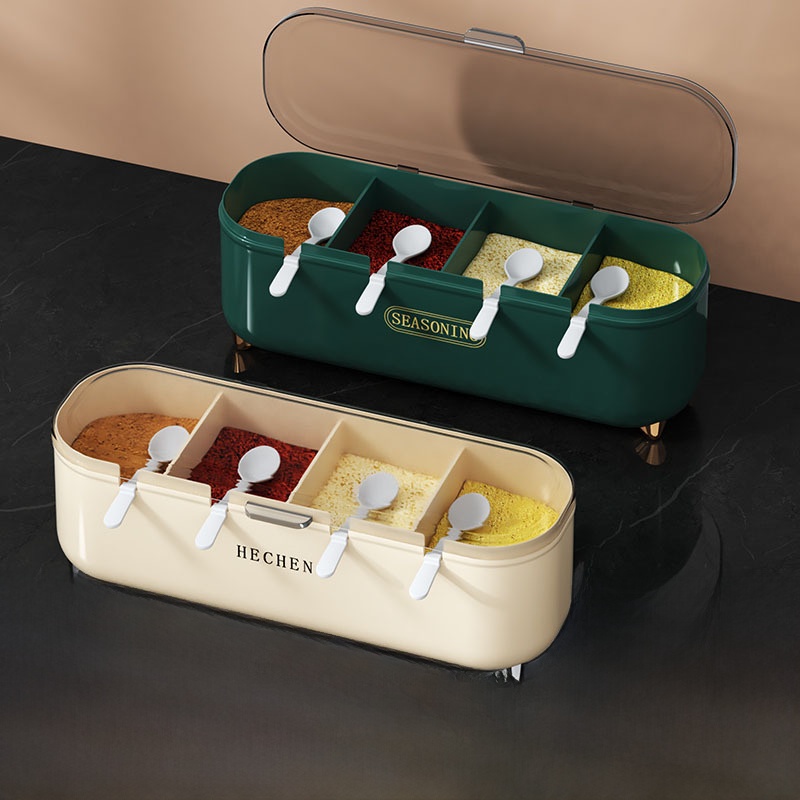 Home Cooking Kitchen - Kitchen Seasoning Box Set Multi-grid Integrated