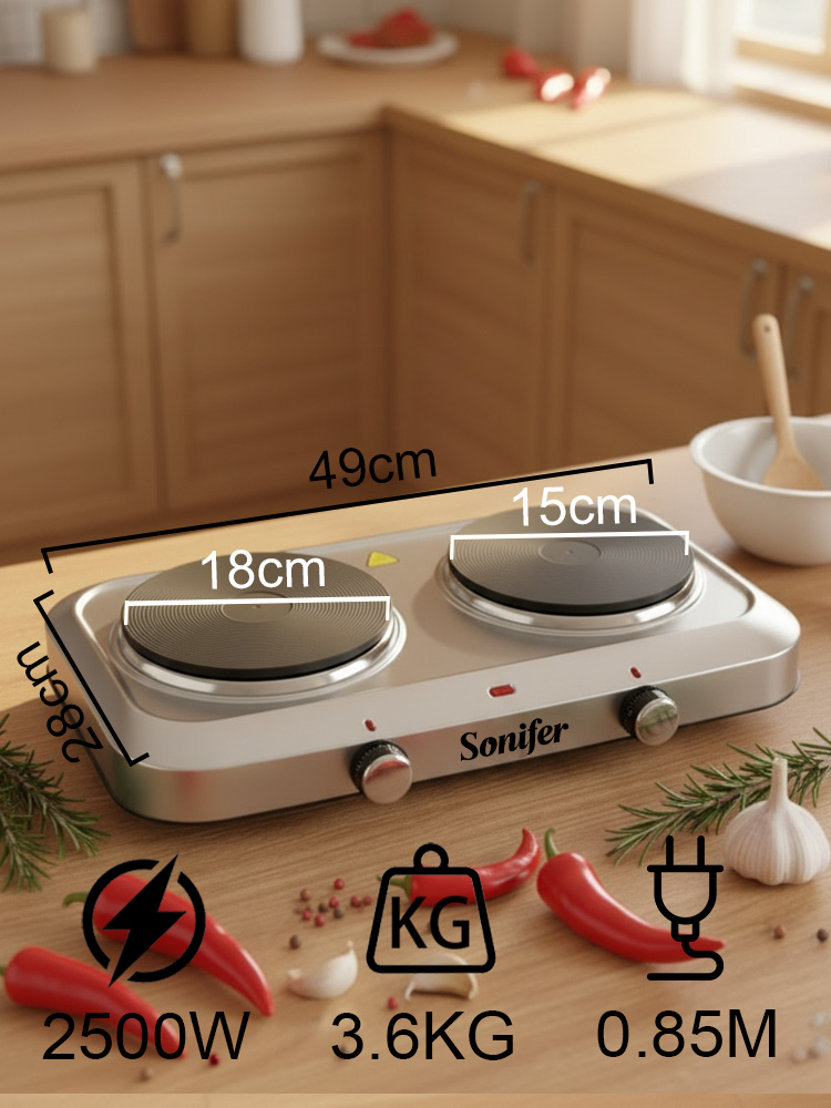 Double Burner Electric Stove S - огляд і ціна Hot Pot Portable Dual