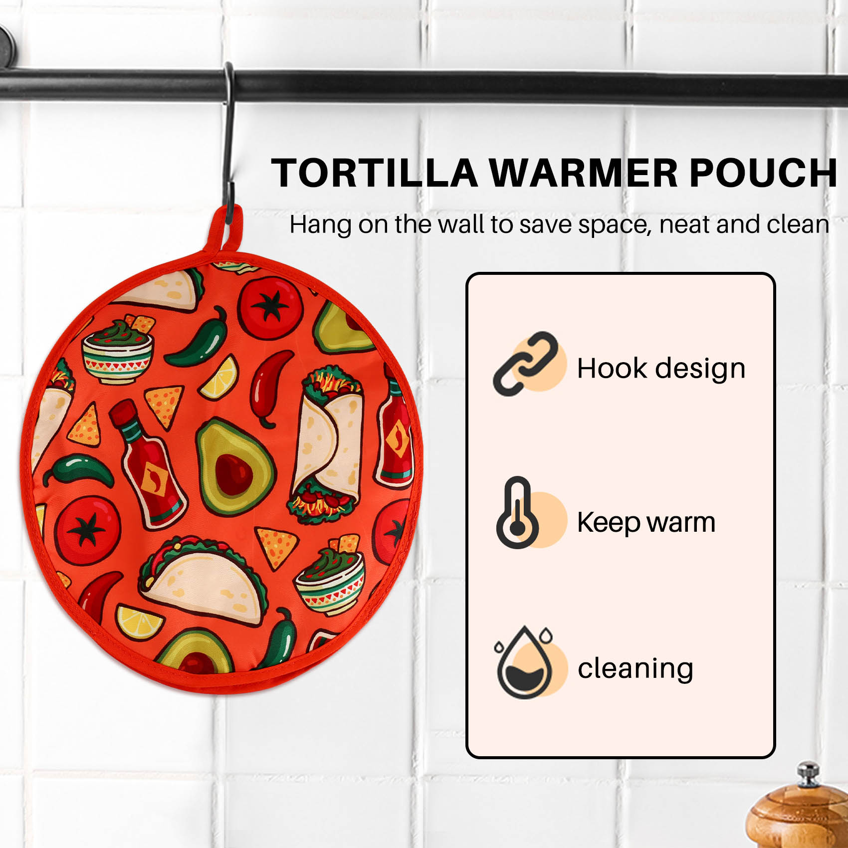 12Inch Cloth Bag For Burrito,P - огляд і ціна Tortilla Warmer Cloth