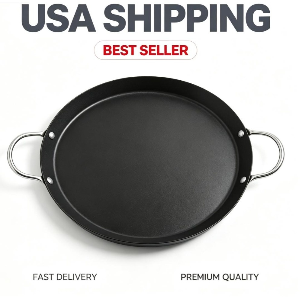 9in Carbon Steel Nonstick Roun - огляд і ціна Comal Griddle Round