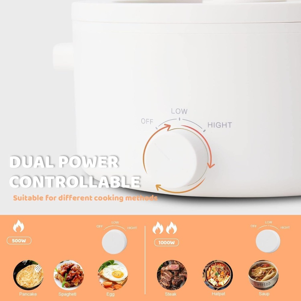 Electric Hot Pot, 3L Portable  - огляд і ціна Hot Pot Portable Dual