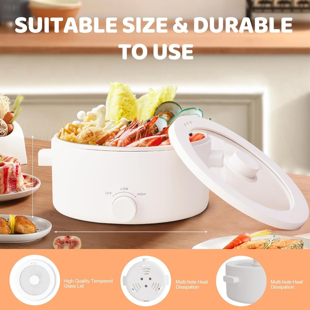 Electric Hot Pot, 3L Portable  - огляд і ціна Hot Pot Portable Dual