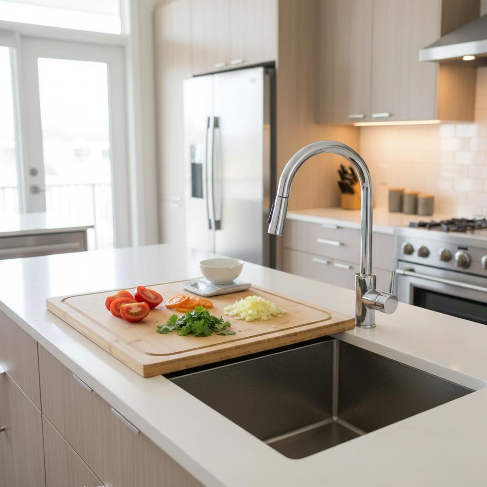 Over the Sink Cutting Board Mu - огляд і ціна Home Cooking Kitchen