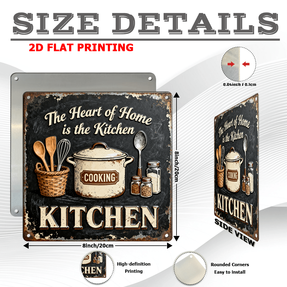 Vintage Metal Kitchen Wall Dec - огляд і ціна Home Cooking Kitchen